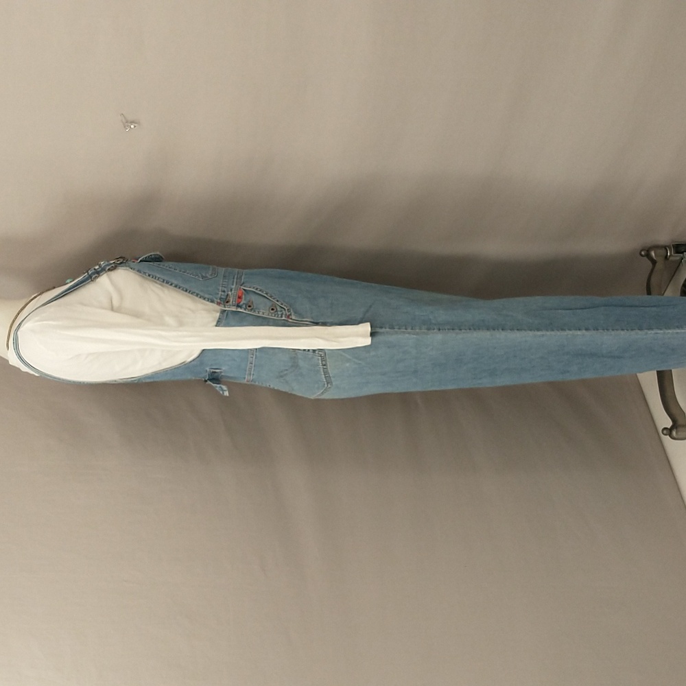 Vintage Denim Overalls 100% Cotton USA made Back Buckle Blue Jeans Lightweight - Picture 4 of 12